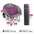 Northroad Folding Compact Camping Moon Chair, Outdoor Padded Saucer Round Chair w/Cup Holder Supports up to 300 lbs for Beach Hiking Fishing Picnic Lawn,Purple&Grey