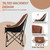 Northroad 2 Pack Oversized Camping Chair,Outdoor Padded Folding Lawn Chair w/Cup Holder,Carry Bag for Beach, Hiking, and Picnics,Heavy-Duty 300-lbs Capacity, Moca&Cream