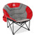 Northroad XXL Camping Moon Chair,Oversized Round Chair,Folding Padded Saucer w/Side Pocket,500lbs Capacity for Outdoor Hiking Fishing Picnic Lawn,Red&Grey