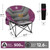 Northroad XXL Camping Moon Chair,Oversized Round Chair,Folding Padded Saucer w/Side Pocket,500lbs Capacity for Outdoor Hiking Fishing Picnic Lawn,Purple&Grey