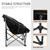 Northroad XXL Camping Moon Chair,Oversized Round Chair,Folding Padded Saucer w/Side Pocket,500lbs Capacity for Outdoor Hiking Fishing Picnic Lawn,Black&Grey