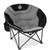 Northroad XXL Camping Moon Chair,Oversized Round Chair,Folding Padded Saucer w/Side Pocket,500lbs Capacity for Outdoor Hiking Fishing Picnic Lawn,Black&Grey