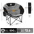 Northroad XXL Camping Moon Chair,Oversized Round Chair,Folding Padded Saucer w/Side Pocket,500lbs Capacity for Outdoor Hiking Fishing Picnic Lawn,Black&Grey