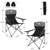 Northroad Outdoor Camping Chair Set of 3,Folding Padded Camp Chair w/1 Sofa,2 Single Chairs,Collapsible Conversation Set for Family Patio, Beach (Black)