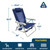 GCI Outdoor Backpack Beach Chair | Reclining Folding Chair with Durable Armrests, Drink Holder & Carry Straps, Perfect for Beach Trips & Picnics — Nautical Blue