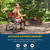 GCI Outdoor Freestyle Rocker Camping Chair | Portable Folding Rocking Chair with Solid, Durable Armrests, Drink Holder & Comfortable Backrest — Indigo Blue