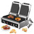 Commercial Dual Head Panini Grill, 3400W Electric Sandwich Panini Maker