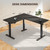 ErGear L Shaped Standing Desk, 63"x55" Electric Adjustable Height Sit Stand up Desk, Ergonomic Large Computer Table, Left & Right Interchangeable Installation, Suitable for Home Office, Black