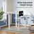 JYLH JOYSEEKER Small Electric Standing Desk, 35" ×20" White Standing Desk, Height Adjustable Compact Sit Stand Workstation with Splice Board, Home Office Desk with 2 Hooks