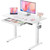 ErGear 44" x 24" Electric Standing Desk with Drawers, Height Adjustable Desk with 4 Preset Heights, Ergonomic Rising Home Office Computer Table with Splice Board, White