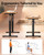 BIZUM Standing Desk Electric Adjustable Computer Desk-Stand up Desk Office Gaming Home Office Memory Desks 48x24 inches Black Frame/Rustic Brown Top