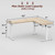 TIQLAB L Shaped Standing Desk Adjustable Height, Reversible Electric Corner Standing Desk, 63 x 55 inch Sit Stand Computer Table with Splice Board, Maple