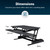 Vari - VariDesk Essential 36 - Two-Tier Standing Desk Converter for Monitor & Accessories - Height Adjustable Sit Stand Desk - Fully Assembled Monitor Riser for Home Office - 36" Wide, Black