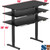 SHW 55 x 28 Inches Electric Height Adjustable Standing Desk with Drawer and Memory Preset, Black