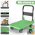 WUD Push Cart, Folding Mobile Platform Trolley,Thickened and Reinforced, 360° Swivel Wheels, 35.4 “L x 23.6 ”W, 1323 lb. Green Dolly cart with Wheels