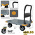 WUD Push Cart, Folding Mobile Platform Trolley,Thickened and Reinforced, 360° Swivel Wheels,28.3 “L x 18.9 ”W, 660 lb. Grey Dolly cart with Wheels