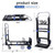 3 in1 Heavy Duty Convertible Hand Truck Dolly Cart, Folding Trolley Cart with Wheels, 600lbs Capacity for Transport Moving in Warehouse, Supermarket, Equipment (Blue)
