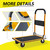 EAGWON Foldable Push Cart Dolly - 330lb Capacity Moving Cart, Heavy Duty Platform Truck with 360 Degree Swivel Wheels & Easy Storage