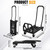 Folding Hand Truck with 4-Wheel Mode, 2 in 1 Collapsible Push Cart & Fold-Up Toe Plate – 300lbs Heavy Duty Dolly Pull Cart with Wheels Portable Hand Truck for delivery, Warehouse & Moving