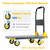 Push Cart Dolly – Foldable Heavy-Duty Flatbed Platform Cart with 360° Rotating Wheels for Moving, Ideal for Food Trucks and Trailers, 660 lb Load Capacity, BlackGray