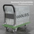 TIDY PALM Upgraded Foldable Push Cart Dolly | 660 lbs. Capacity Moving Platform Hand Truck | Heavy Duty Space Saving Collapsible | Swivel Push Handle Flat Bed Wagon - Green