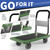 TIDY PALM Upgraded Foldable Push Cart Dolly | 660 lbs. Capacity Moving Platform Hand Truck | Heavy Duty Space Saving Collapsible | Swivel Push Handle Flat Bed Wagon - Green