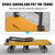 WUD Push Cart, Folding Mobile Platform Trolley,Thickened and Reinforced, 360° Swivel Wheels,47.2 “L x 27.5 ”W, 1764 lb. Yellow Dolly cart with Wheels