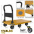 WUD Push Cart, Folding Mobile Platform Trolley,Thickened and Reinforced, 360° Swivel Wheels,47.2 “L x 27.5 ”W, 1764 lb. Yellow Dolly cart with Wheels