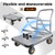 Heavy Duty Platform Truck Flat Moving Cart Hand Trucks,2000Lbs Steel Push Cart Dolly, 36 x 24in Large Flatbed with 5'' 360 Degree Swivel Wheels for Easy Storage