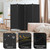 Room Divider, 4 Panel Folding Privacy Screen, 88” Portable Separating with 3 Metal Feet, Partition Room Dividers, Lightweight Freestanding Wall Divider Screen for Office Bedroom Hospital(Black)