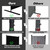 CHOSENM Room Divider, 4 Panel Folding Privacy Screens with Wider Support Feet, 6 Ft Portable Room Partition for Room Separator, 136" W X 71" H, Black
