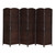 VINGLI 6-Panels Tall Rattan Room Divider, 6 FT Folding Privacy Screen, Indoor Partition Wall Dividers, Freestanding Hinged Space Separator (Dark Brown)