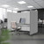 VINGLI Room Divider Screen, Freestanding Privacy Partition Wall, Zipper Connected Panels with Wheels, Office Space Separator (Light Gray, 3 Panel)