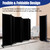 Room Divider and Folding Privacy Screens 6 Panel, 11 Ft Wide Room Partitions Dividers, Portable Room Divider Screen for Room Separtition, Folding Wall Dividers for Rooms, Office, Bedroom, Studio Black