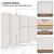 DURASPACE 8 Panel Room Divider, 6ft Tall Folding Privacy Screen, 19.5" Wide Panels, 360°Rotation, Hand-Woven Freestanding Wood Partition for Room Separation