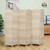 HOMCOM Room Divider, 6 Ft 6 Panel Folding Privacy Screen, Hand-Woven PP Wall Partition with Pine Wood Frame, Freestanding Room Separator for Bedroom, Home Office, No Assembly, Washed Oak