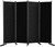 AKTOP Room Divider 4 Panel, 80" W Portable Wall Divider for Room Separation, Freestanding Partition Room Dividers, Folding Room Separators Privacy Screens for Home Office Bedroom, Black