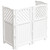 Devoko Outdoor Privacy Fence, 4 Fence Panels Privacy Screen Panels for Outside and Yard, Resin Air Conditioner Lattice Fence for Trash Can (Off-White)
