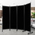 Room Divider Portable 88'' Partition Room Dividers and Folding Privacy Screens 4 Panel Wall Divider for Room Separation, Freestanding Fabric Room Divider Panel with Wheels for Home Office Hospital
