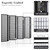 WelFurGeer 8 Panel Shoji Screen Room Divider, Folding Privacy Screens, Room Partitions and Dividers, Decorative Room Dividers, Wall Dividers for Room Separation, Japanese Room Divider for Home (Black)