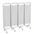 tonchean 4-Panel Medical Privacy Screen with Lockable Wheels, 79" W x 71" H Folding Room Divider Panel Portable Room Partitions and Dividers Freestanding for Clinic, Hospital, Bedroom, Salon, White
