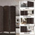 Rose Home Fashion Room Divider, 6 ft Tall Room Dividers and Folding Privacy Screens, 16in Privacy Screen 6 Panel Dark Coffee Space Temporary Wall Foldable Partition Separation