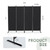 RANTILA 4 Panel Room Divider, 6 FT Folding Privacy Screen with Wide Feet, Freestanding Partition for Room Separation, Portable Room Divider Panel, 89" W x 71" H, Black