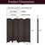Rose Home Fashion 6 ft Tall Room Divider, Room Dividers and Folding Privacy Screens, 15.7in Privacy Screen 4 Panel Partition Temporary Wall Separation for Private, Dark Coffee