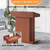 JIANSMZ Wooden Lectern Podium Stand with Drawers - Adjustable Height Speaking Lectern for Churches Classrooms and Conferences - Three-Layer Storage (Teak 31.5" x 20")