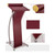 JIANSMZ Lecterns Podium Solid podiums Heavy-Duty Podium Curved Portable Lecterns Meticulously Designed Podium Stand Standing Reception Desk Speech Pulpits Classic Elegant (Red)
