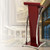 JIANSMZ Lecterns Podium Solid podiums Heavy-Duty Podium Curved Portable Lecterns Meticulously Designed Podium Stand Standing Reception Desk Speech Pulpits Classic Elegant (Red)