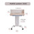 JIANSMZ Lectern Podium Stand, Mobile Laptop Lectern Podium Stand, Height Adjustable Podium Pulpits, Portable Floor Standing Podium with Wheels, Sit-to-Stand Desk for Classroom,of