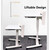 JIANSMZ Lecterns Podium Mobile Laptop Lectern Podium Stand, Height Adjustable Podium Pulpits, Portable Floor Standing Podium with Wheels, Sit-to-Stand Desk for Classroom,Office,C
