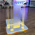 EliteBloom Lectern Podium Stand, Acrylic Pulpit Church Pulpit Church Podium - Rolling Pulpit Table Transparent Acrylic with Wheels, Led Lectern Pulpit On Casters, Reception Guest Tabl,